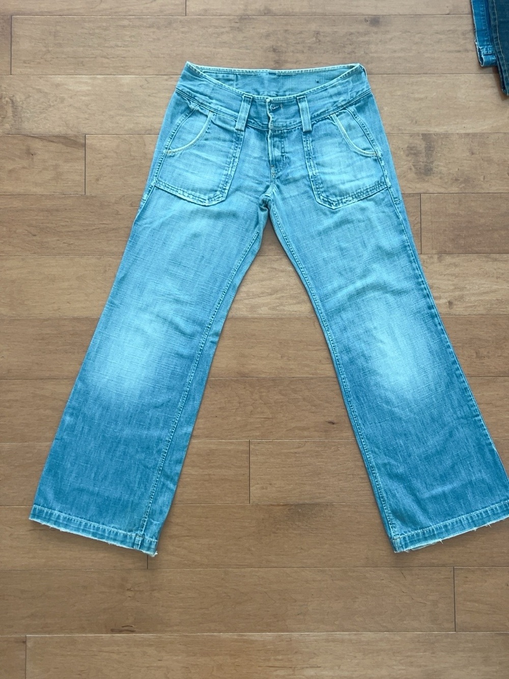 Vintage 2004 Diesel Hipper 82E Low Rise Wide Leg Jeans W28 Y2K
